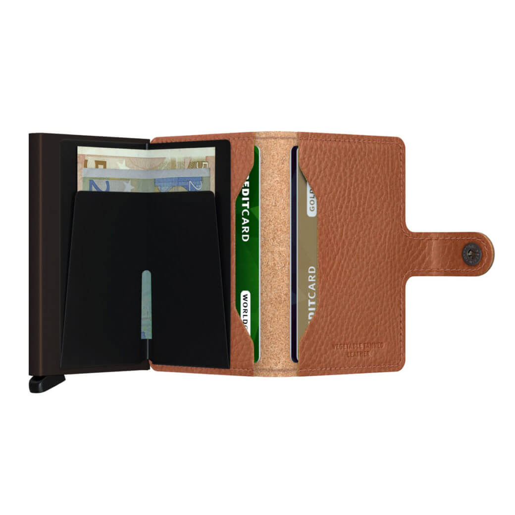 Secrid ruskea lompakko - Miniwallet Veg Caramello Sand-225774