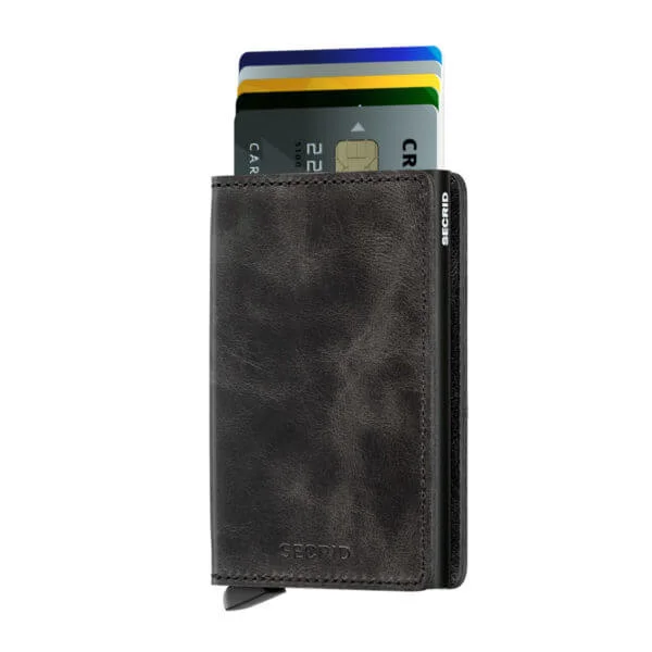 Secrid musta lompakko - Slimwallet Vintage Black-225790