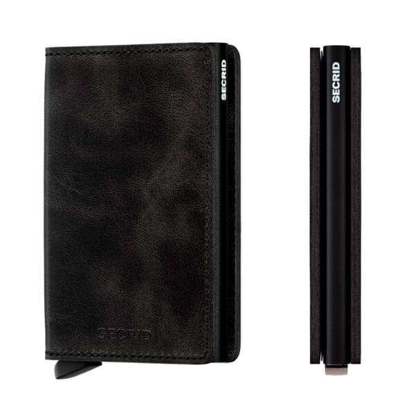 Secrid Slimwallet Vintage Black - musta lompakko