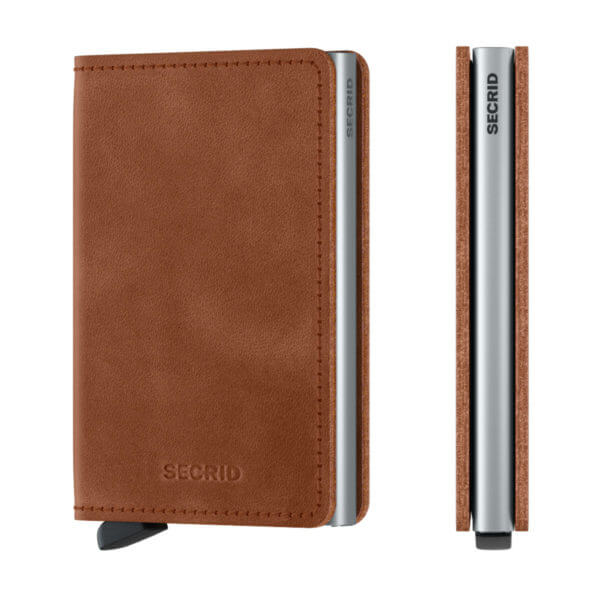 Secrid Slimwallet Vintage Cognac Silver lompakko
