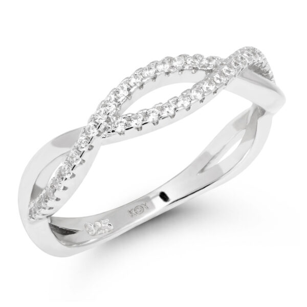 Beat of Love "punottu" hopeasormus kirkkailla kivillä