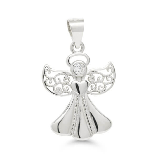 Hopeaenkeliriipus zirkonilla