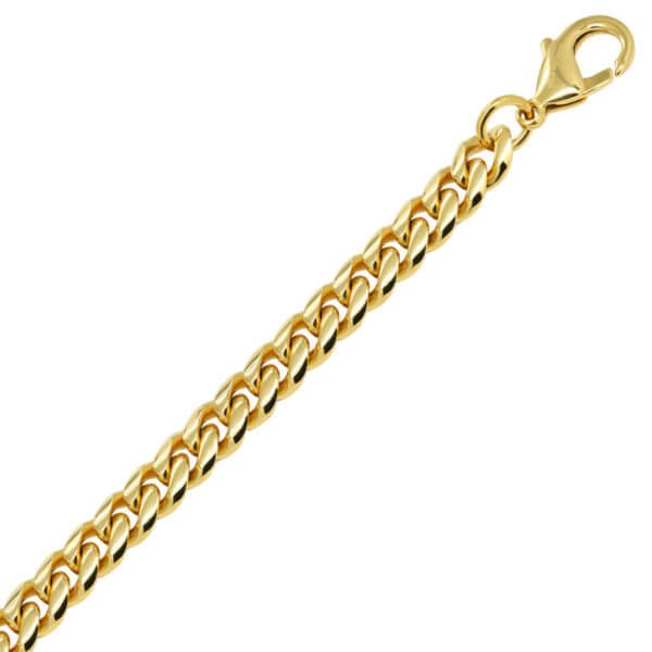Kullattu teräsrannekoru SSB-8408-8GP/19-21cm