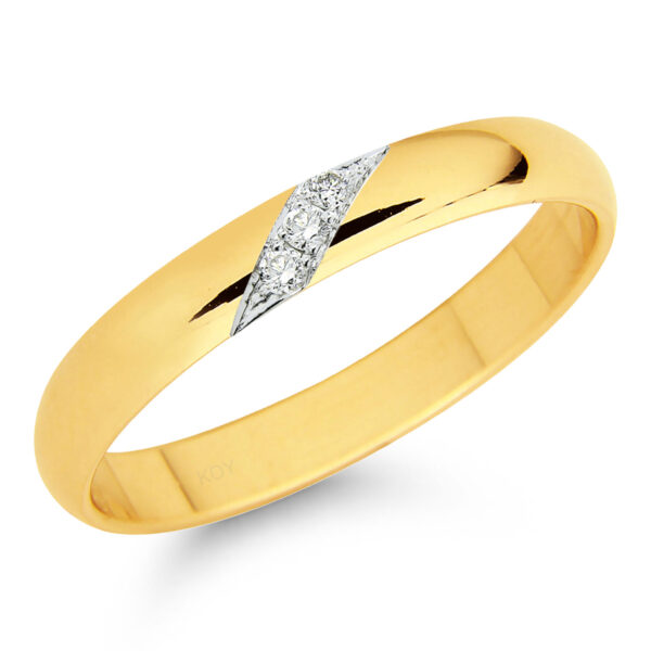 Timanttisormus 3mm puolipyöreä vino páve