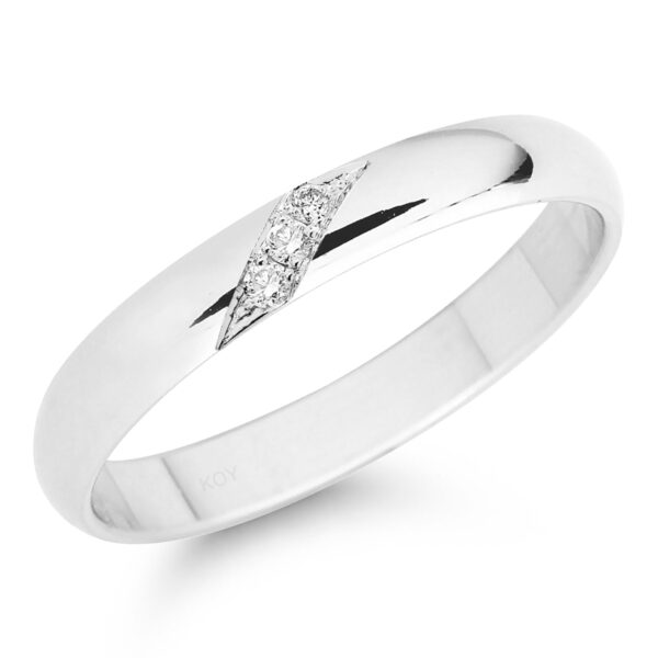 Beat of Love timanttikihlasormus 3mm valkokulta