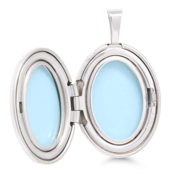 Hopeamedaljonki ovaali 20mm köynnöskaiverrus-227597