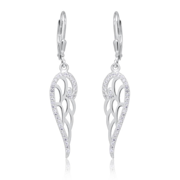 Roikkuvat hopeakorvakorut siivet E-1842Z