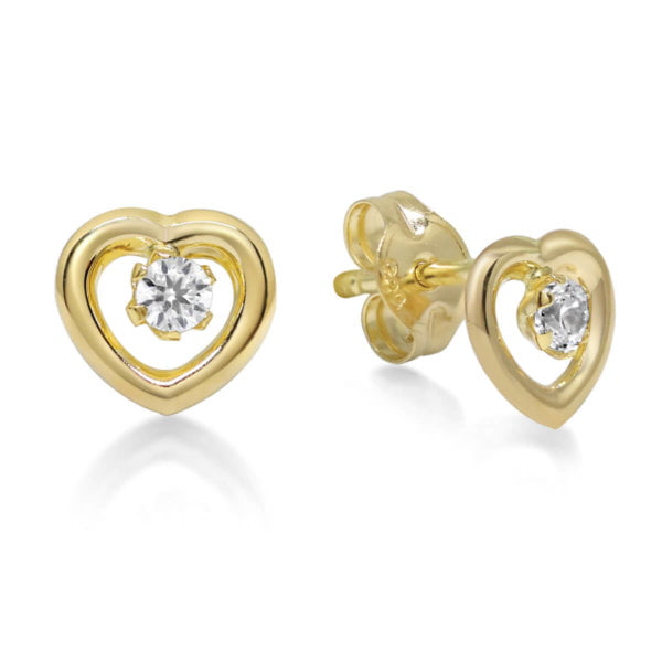 Keltakultakorvakorut sydän 123161Z
