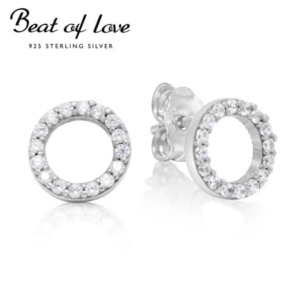 beat of love korvakorut hopea rodinoitu zirkoni ympyrä avo