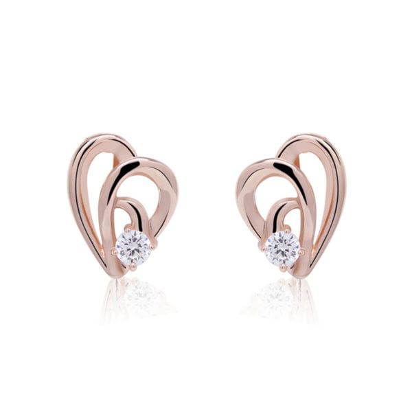 beat of love korvakorut hopea ruusukulta zirkoni sydän