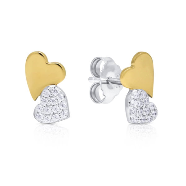 beat of love korvakorut zirkoni kullattu sydän