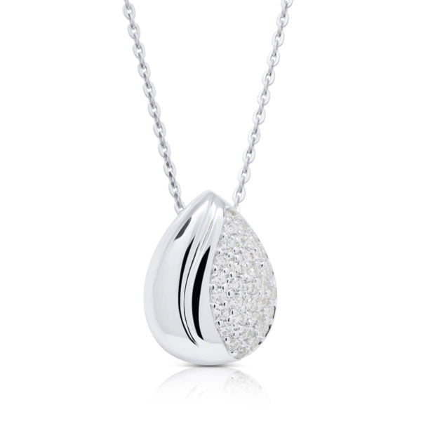 beat of love kaulakoru riipus hopea zirkoni pisara