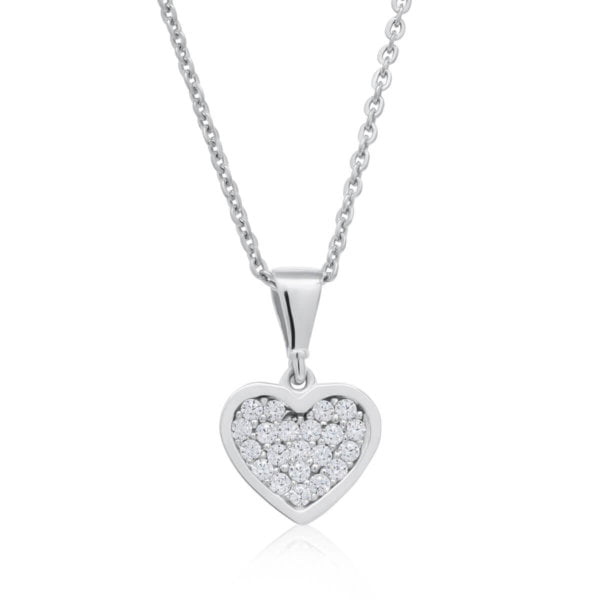 Beat of love kaulakoru hopea zirkoni sydän BOL-N1129Z/40-45cm
