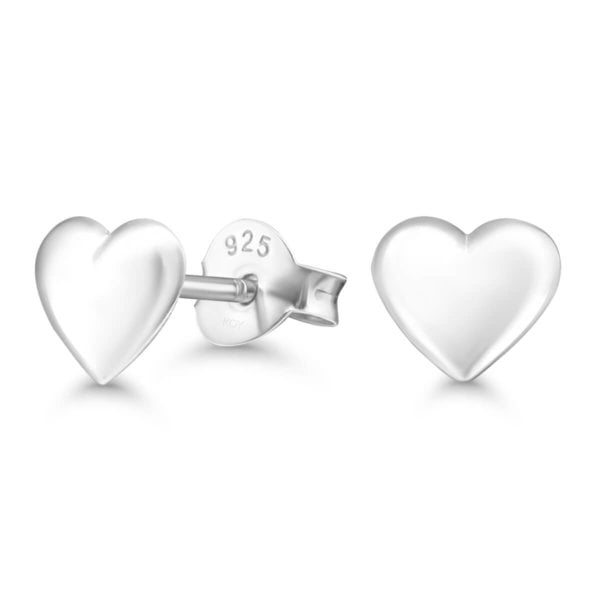 Hopeiset korvakorut sydämet