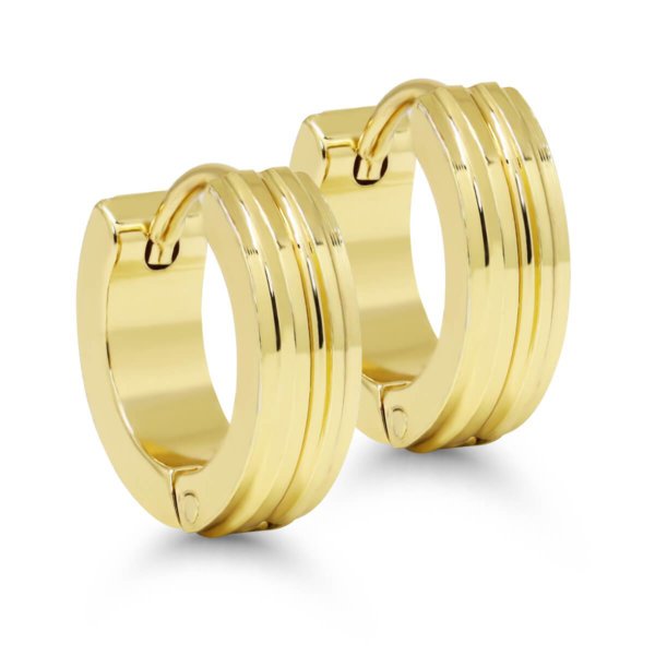 Ace of Spades saranalliset teräskorvakorut kullattu 4x13mm