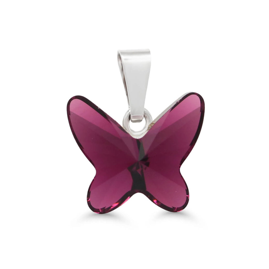 Hopeinen kirkas kristalli perhonen riipus 15x12mm, 5113214kirkas