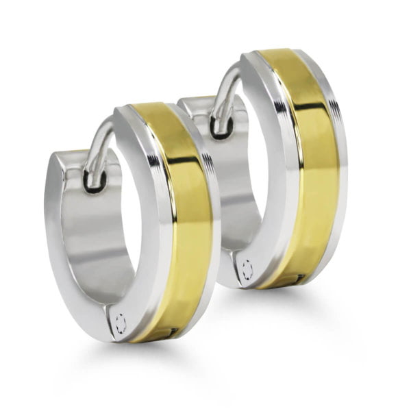 Ace of Spades saranalliset teräskorvakorut musta/teräs 4x14mm