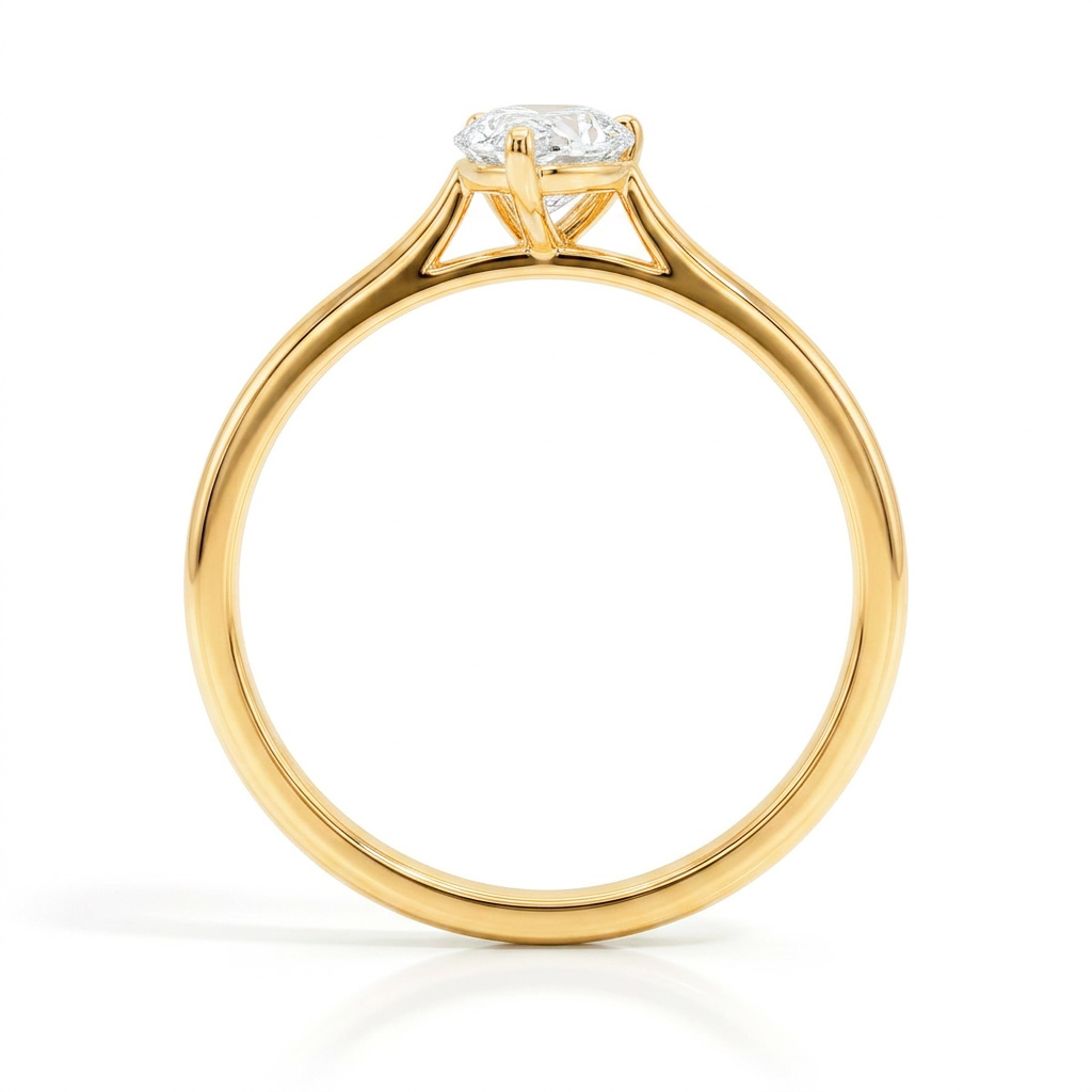 Beat of Love - Created Diamonds SIRENA pisara solitaire keltakultaa 0.50ct D-F/VVS-VS - Image 2