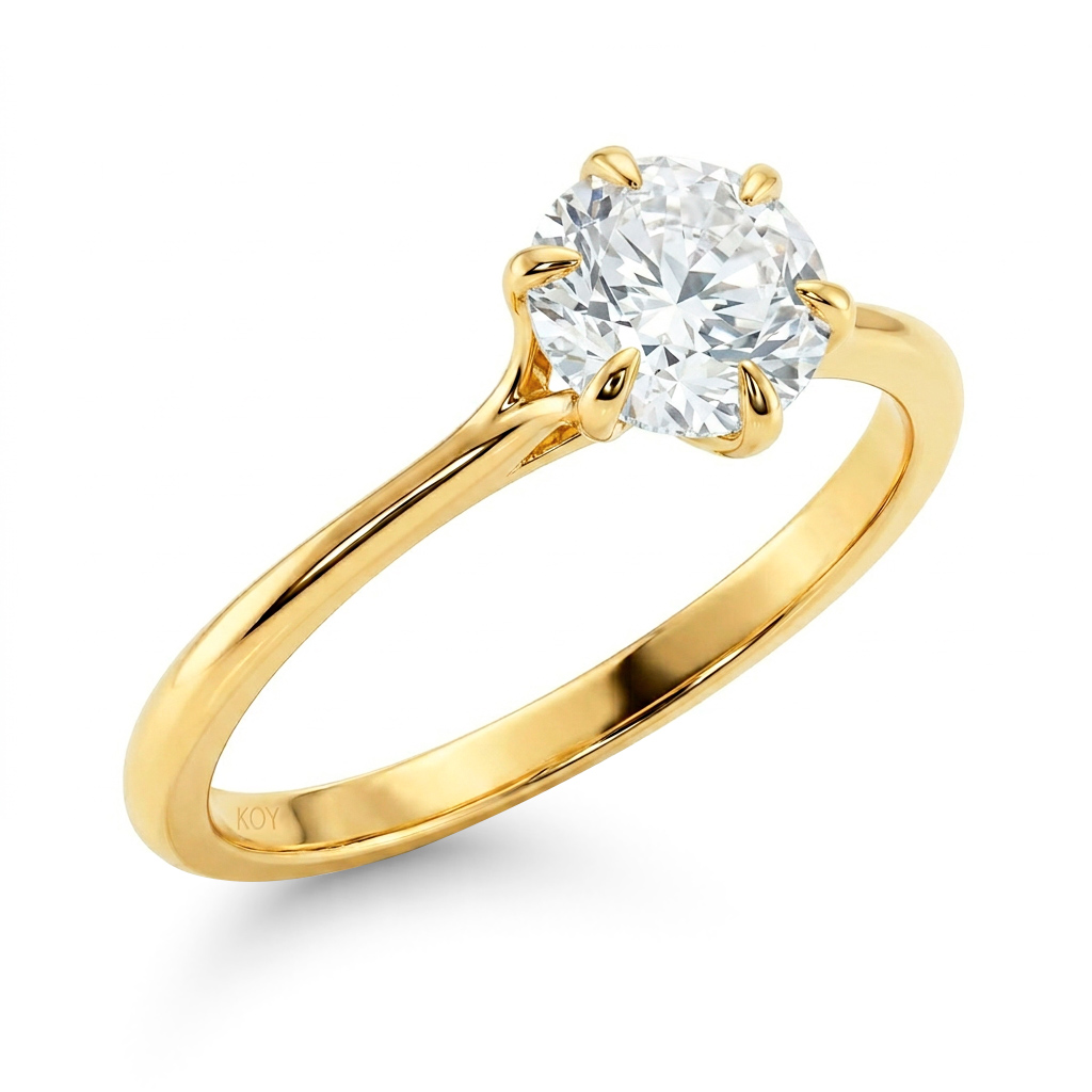 Beat of Love - Created Diamonds CRESSIDA pyöreä solitaire keltakultaa 1.00ct D-F/VVS - Image 3