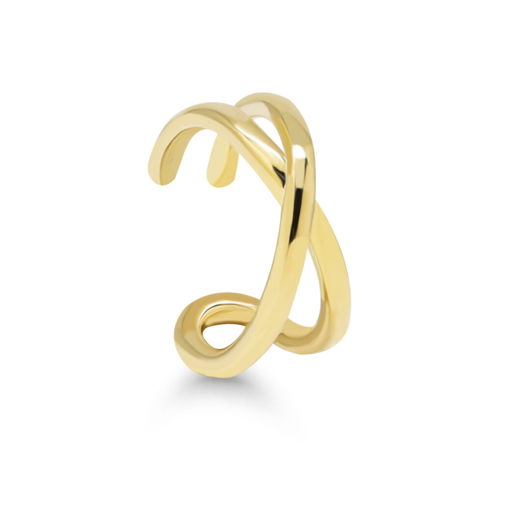 Kullattu hopea ear cuff