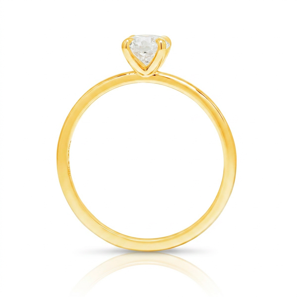 Beat of Love - Created Diamonds STELLA pyöreä solitaire keltakultaa 0.50ct D-F/VVS - Image 2