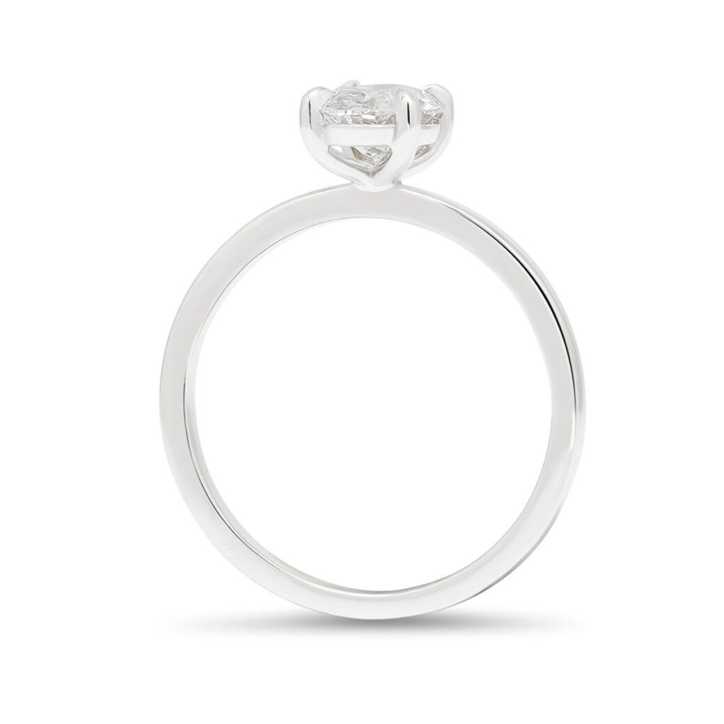 Beat of Love - Created Diamonds AURORA ovaali solitaire 1.00 D-F/VVS timanttisormus valkokultaa - Image 2