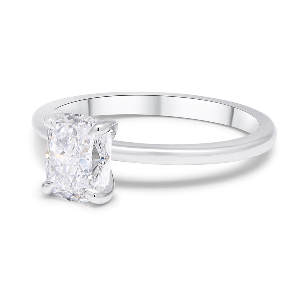 Beat of Love - Created Diamonds ALEXANDRA valkokultaa Cushion 1.00ct D-F/VVS - Image 3