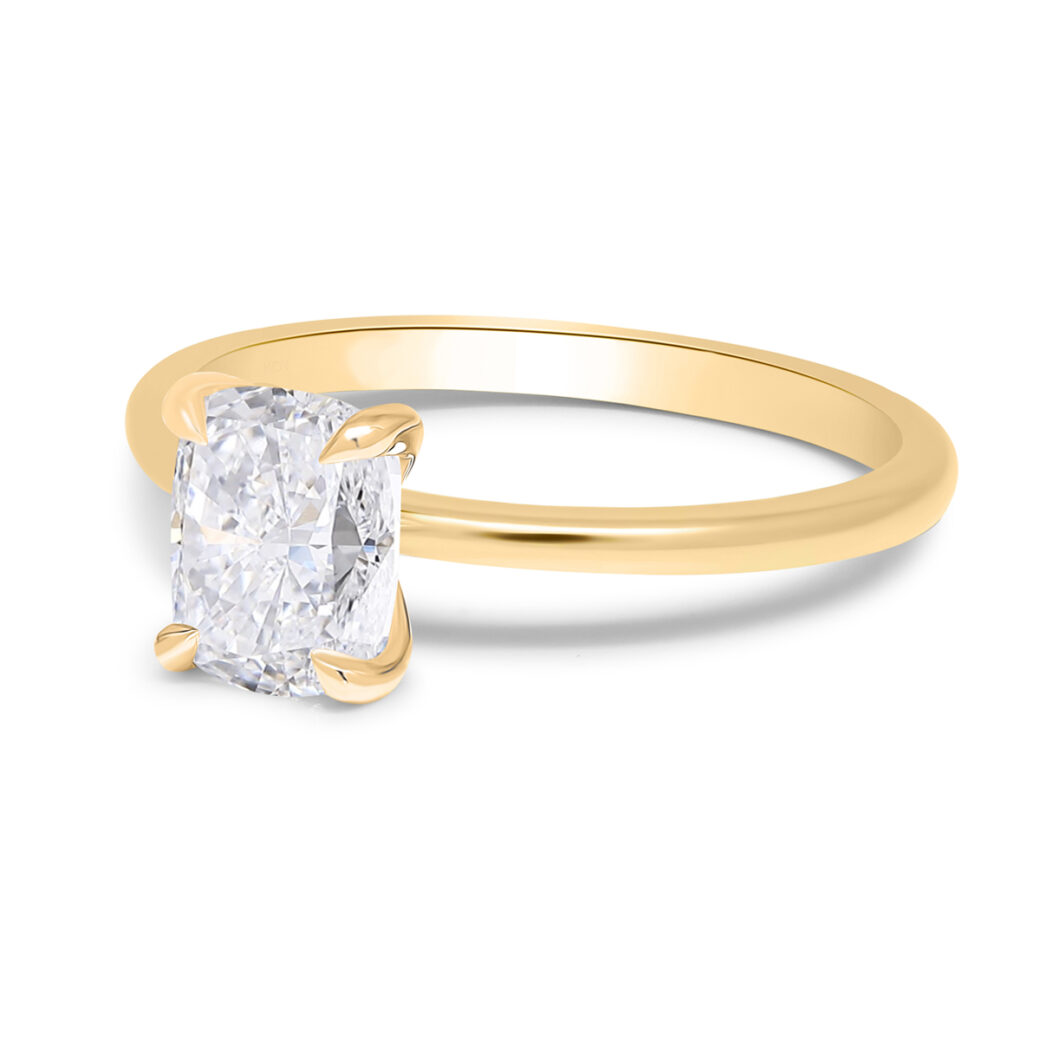 Beat of Love - Created Diamonds ALEXANDRA keltakulta Cushion 1.00ct D-F/VVS - Image 3
