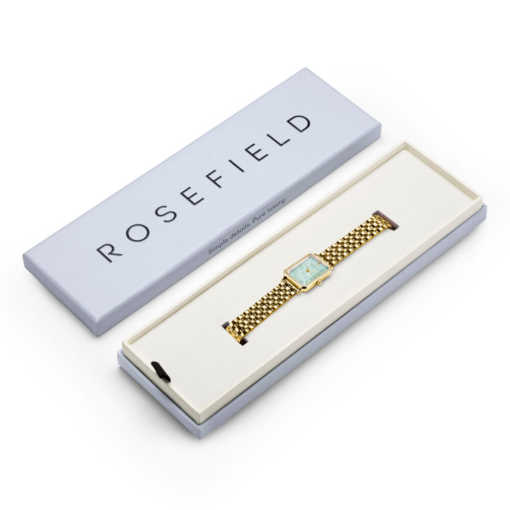 Rosefield - The Octagon XS - Kullanvärinen ranneke, mint green kellotaulu - Image 4