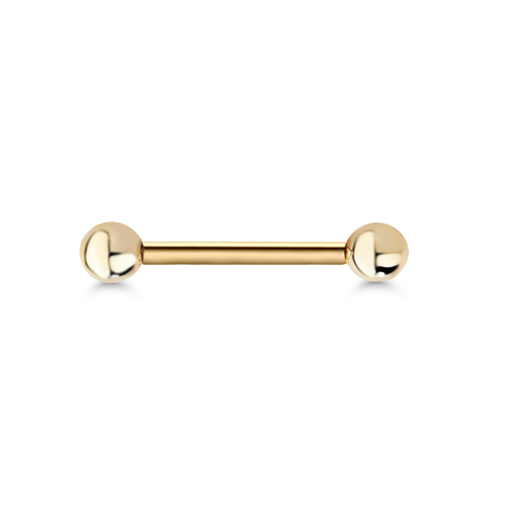 Keltakultainen lävistyskoru 1,2mm