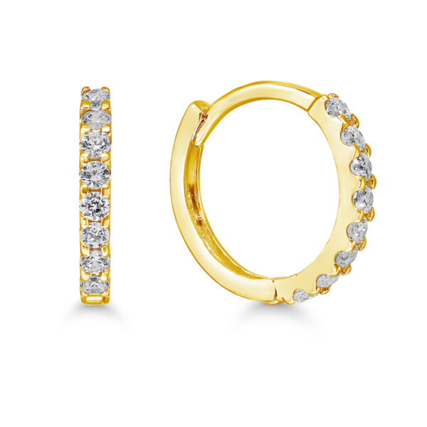 Korvarenkaat zirkoneilla 9k keltakultaa