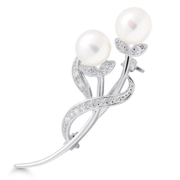 Hopearintaneula helmi zirkoni