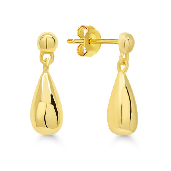 Roikkuvat hopeakorvakorut pisara kullattu