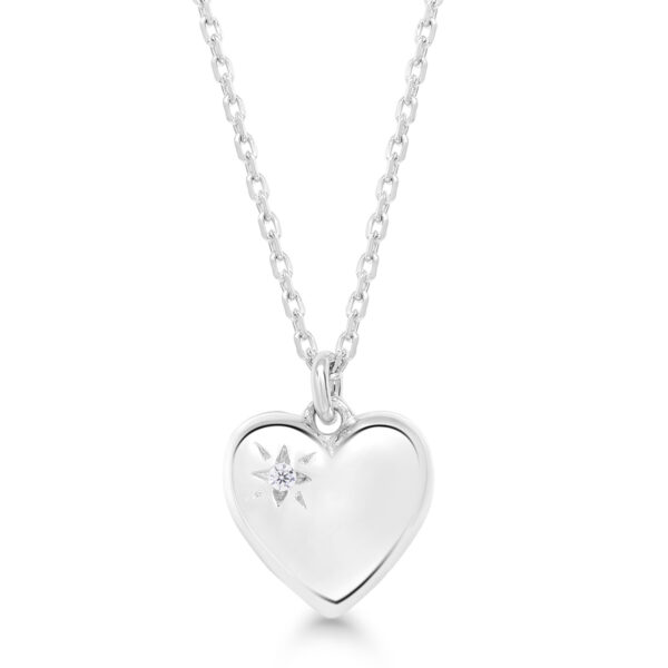 Beat of Love -sydänkaulakoru hopeaa zirkonilla 36-40cm