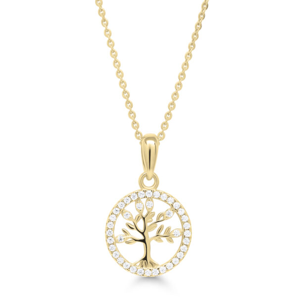 Beat of Love -hopeakaulakoru kullattu elämänpuu 40-45cm