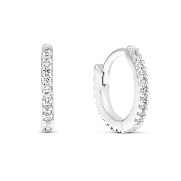 Hopeakorvarenkaat zirkoneilla