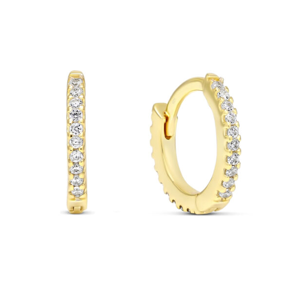 Kullatut hopeakorvarenkaat zirkoneilla