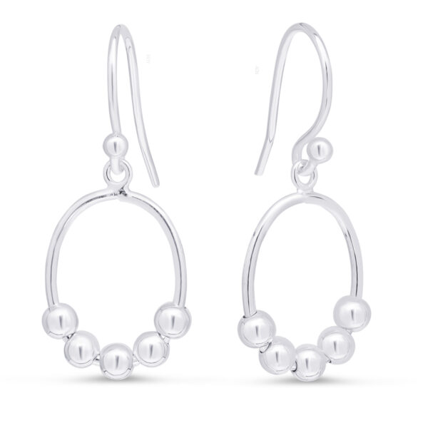 Hopeiset koukkukorvakorut ovaali