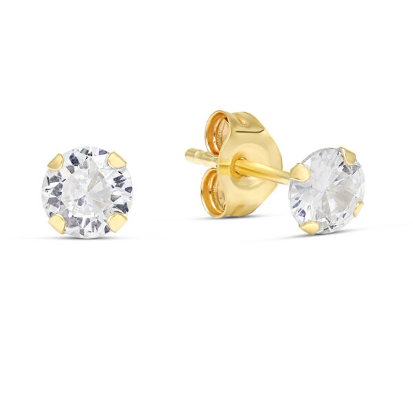 Kultakorvakorut kirkas zirkoni