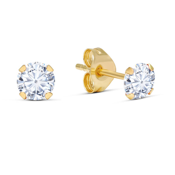 Kultakorvakorut kirkkailla zirkoneilla