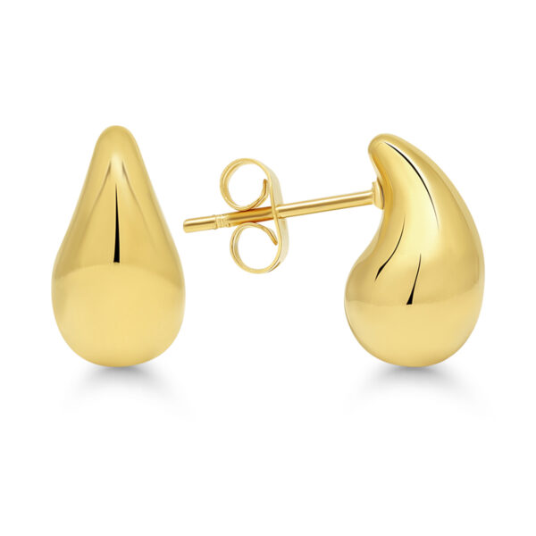 Kullatut teräskorvakorut pisara