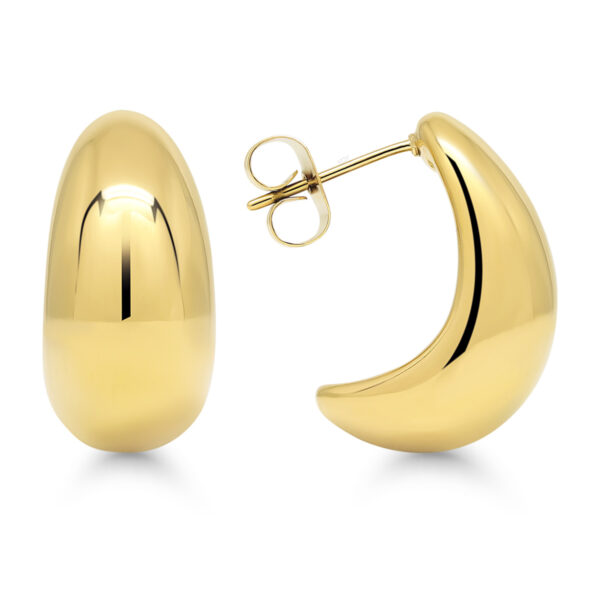 Kullatut teräskorvakorut pisara