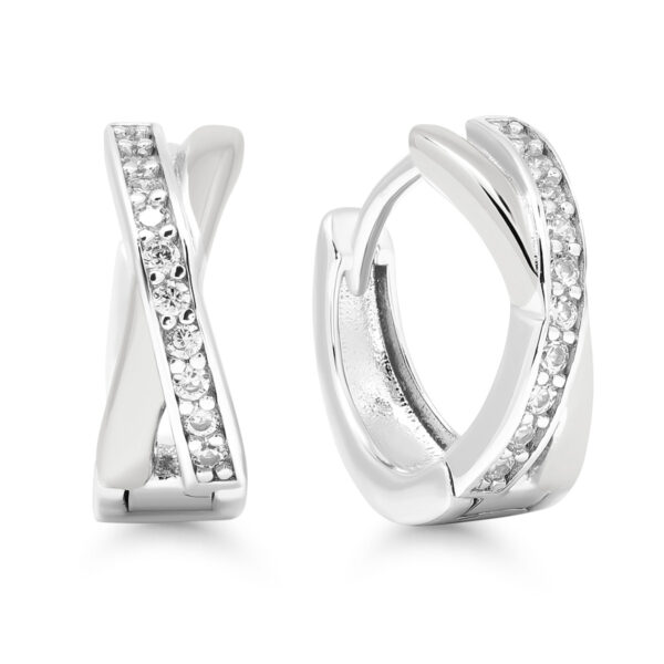 Tuplarenkaat hopeakorvakorut zirkoneilla