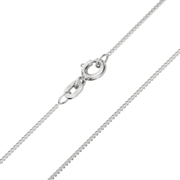 0,8mm panssari kaulaketju 14K valkokultaa