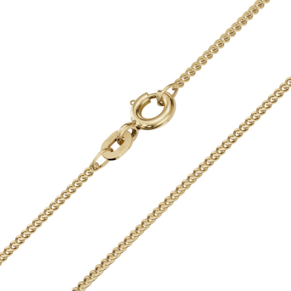 14K panssari riipusketju 1,2mm keltakultaa