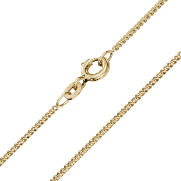 14K panssariketju 1,4mm keltakultaa