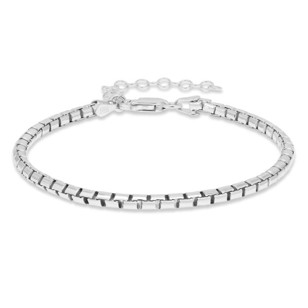 Hopearanneketju pyöristetty venetsia 18+4cm