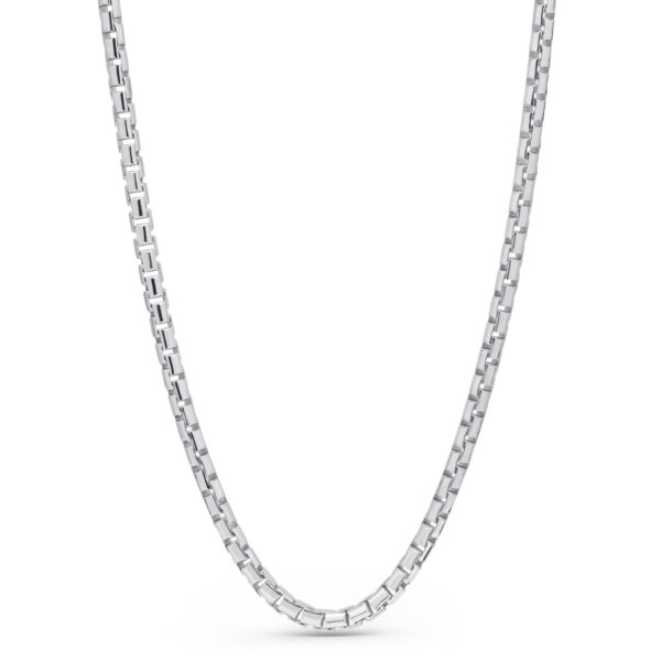 Pyöristetty venetsia hopeakaulaketju 50cm