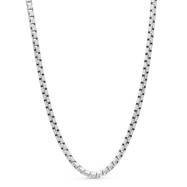 oksidoitu hopeakaulaketju pyöristetty venetsia 50cm