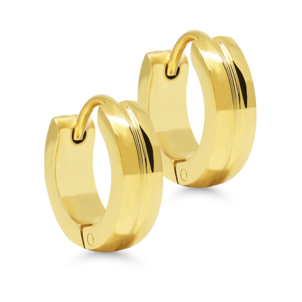 Kullatut teräskorvakorut rengas uralla 4x13mm